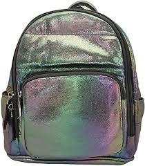 Bari Lynn Quilted Rainbow Purple Backpack - Precious Cargo