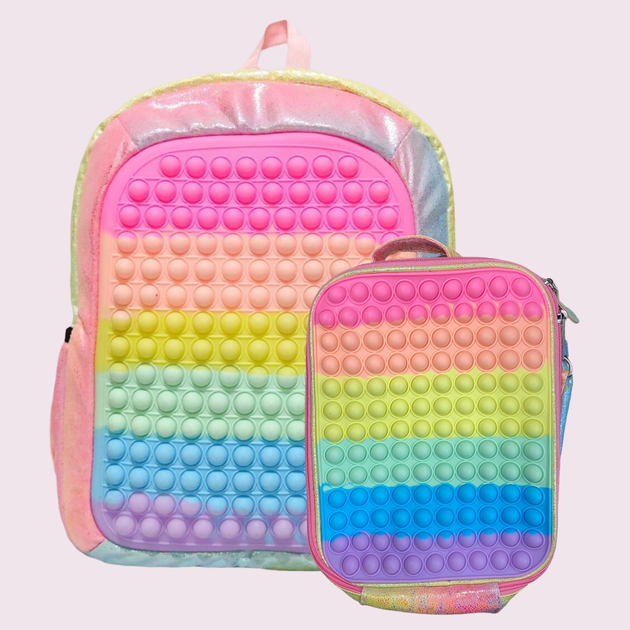 Bari Lynn Quilted Rainbow Purple Backpack - Precious Cargo